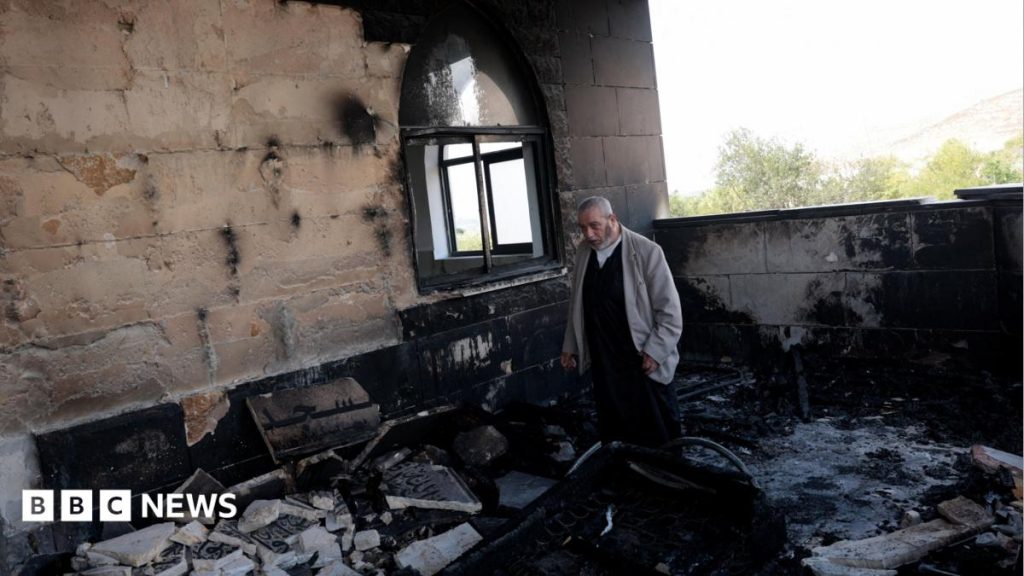 Israeli settlers set fire to mosques, cars and farm land in West Bank, Palestinians say